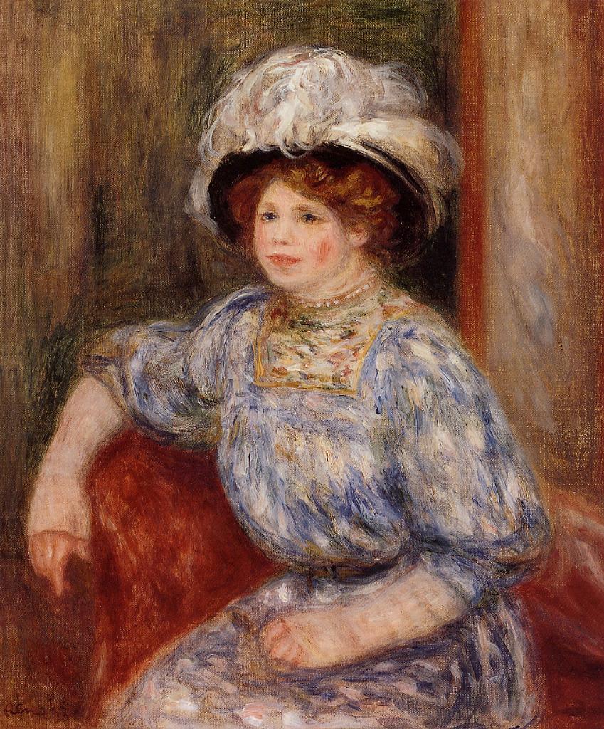 Woman in Blue (1906) – Pierre-Auguste Renoir Tablo