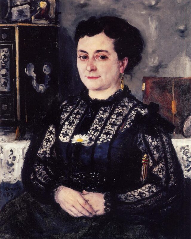 Woman in a Lace Blouse (1869) - Pierre-Auguste Renoir Tablo