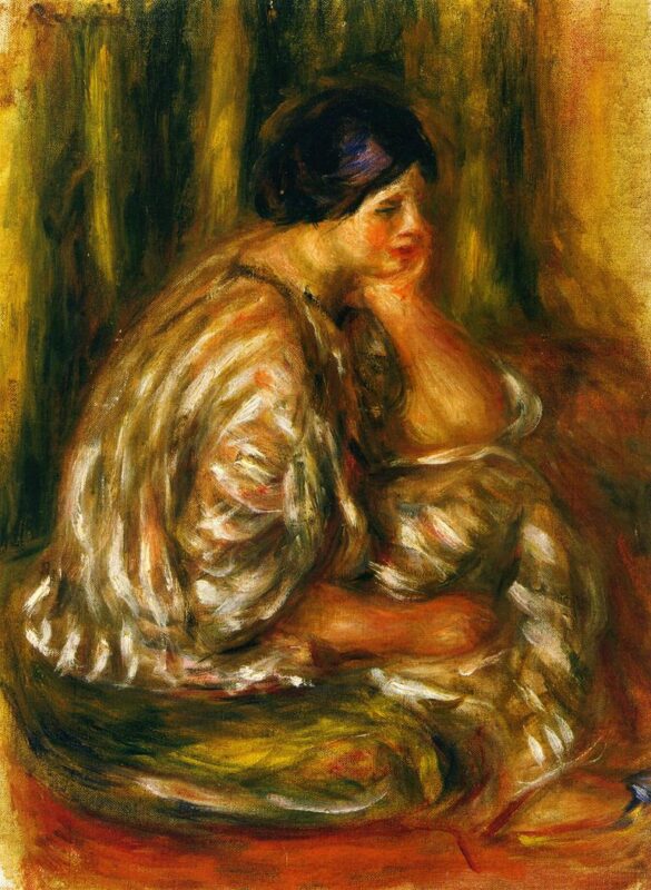 Woman in an Oriental Costume - Pierre-Auguste Renoir Tablo
