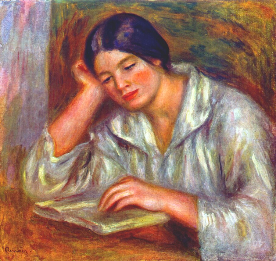 Woman in white (1916) – Pierre-Auguste Renoir Tablo