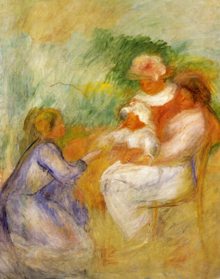 Women and Child (1896) – Pierre-Auguste Renoir Tablo