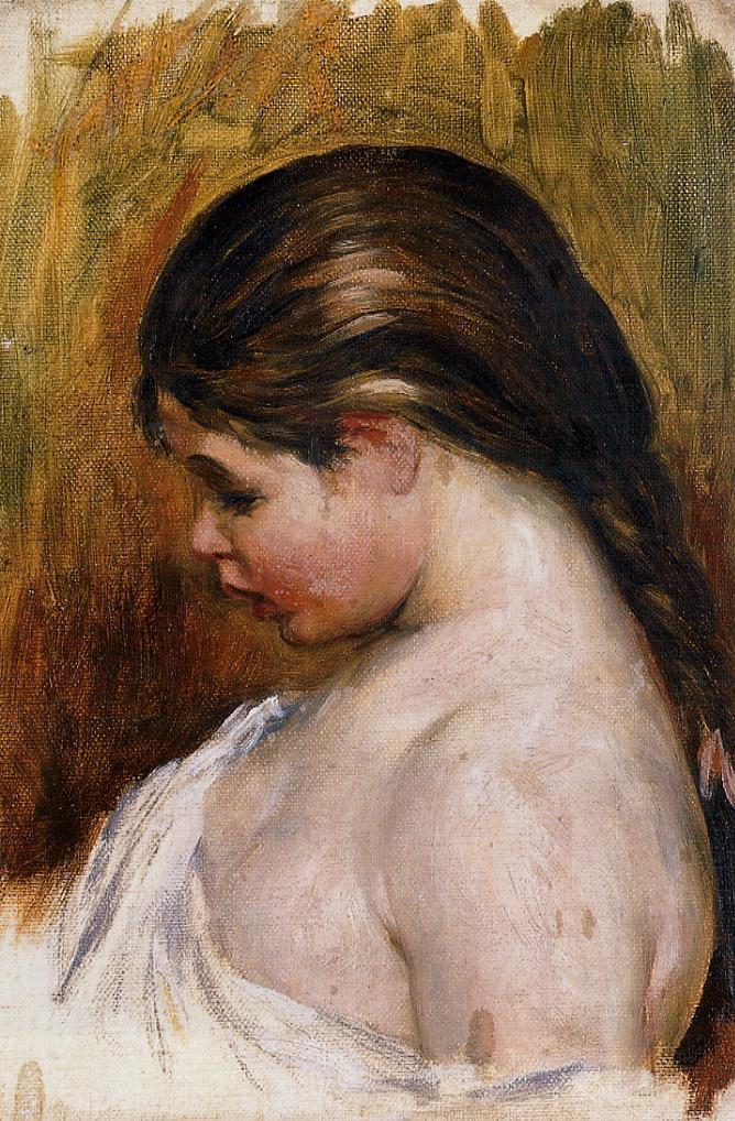 Young Girl Reading (1888) - Pierre-Auguste Renoir Tablo