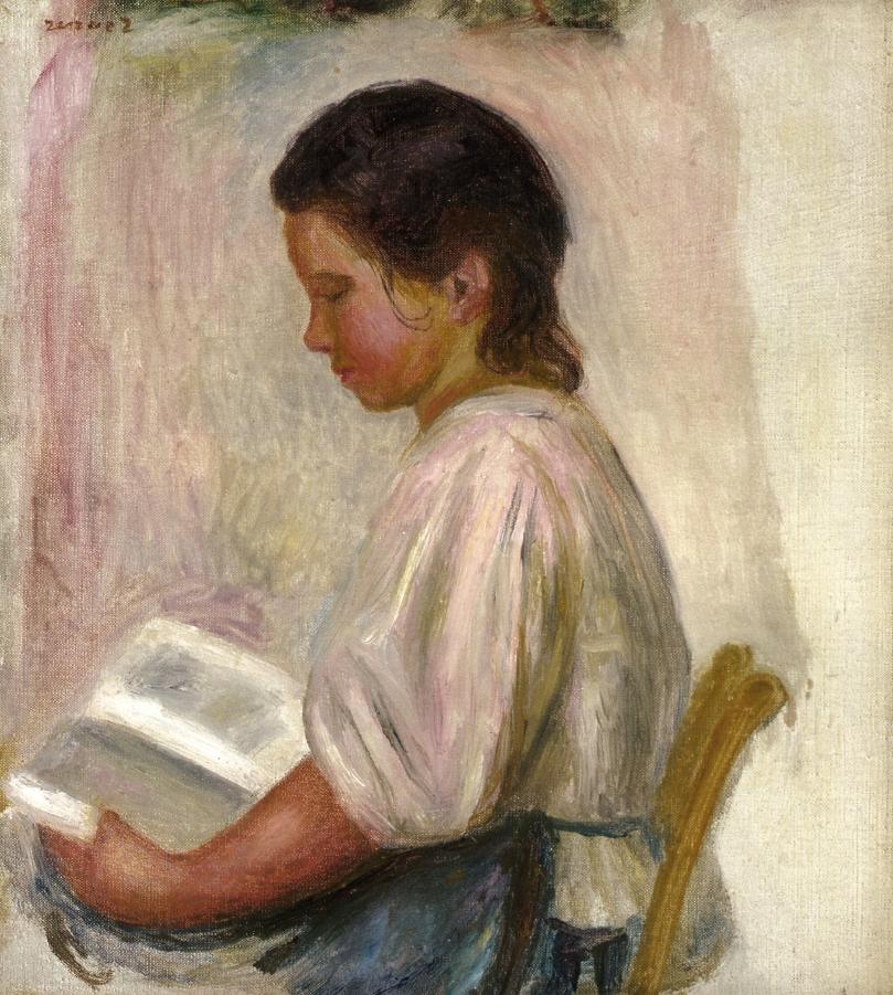 Young Girl Reading (1904) – Pierre-Auguste Renoir Tablo
