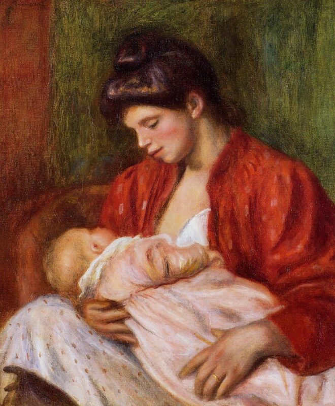 Young Mother (1898) - Pierre-Auguste Renoir Tablo