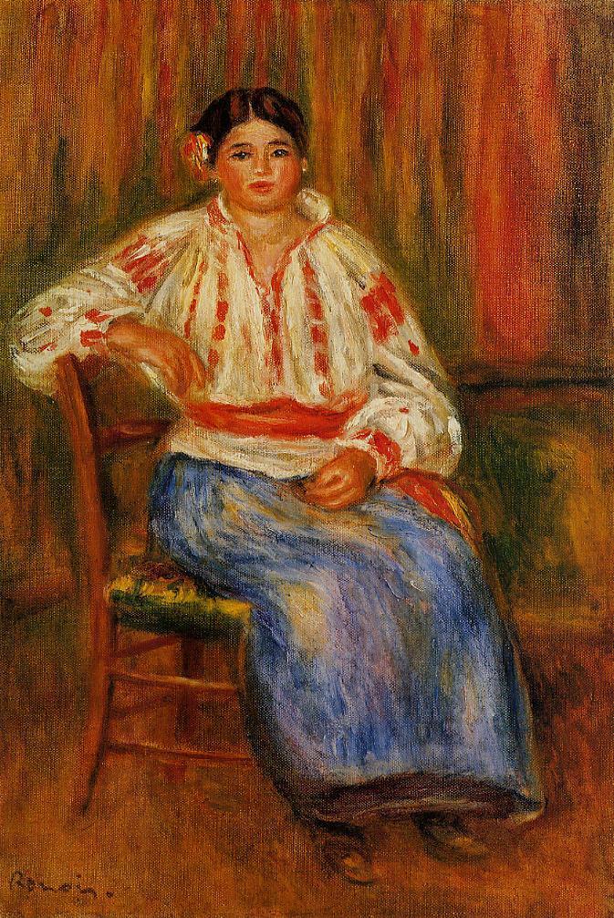 Young Roumanian (1914) - Pierre-Auguste Renoir Tablo