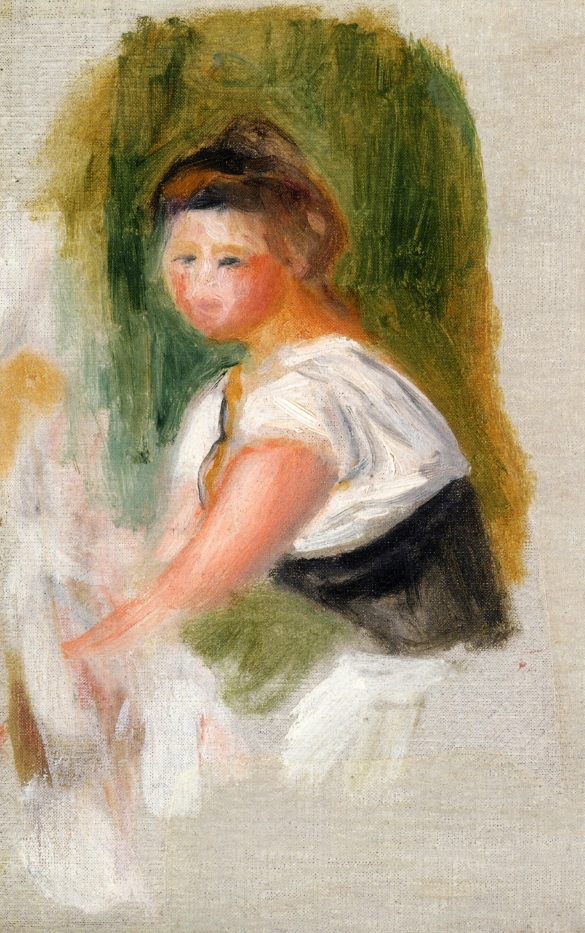 Young Woman - Pierre-Auguste Renoir Tablo