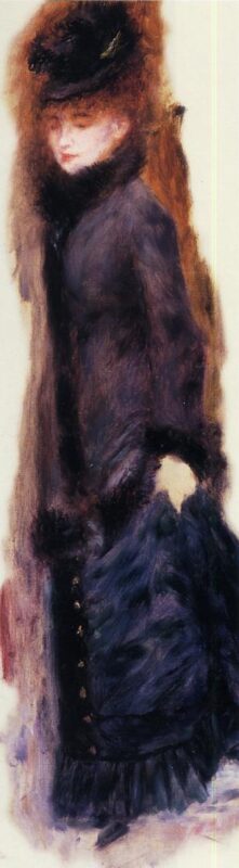 Young Woman Lifting Her Skirt (1877) - Pierre-Auguste Renoir Tablo