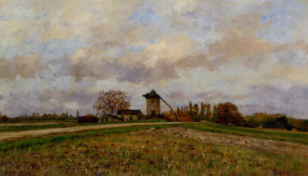 Paysage Au Moulin (1907) - Pierre-Emmanuel Damoye Tablo