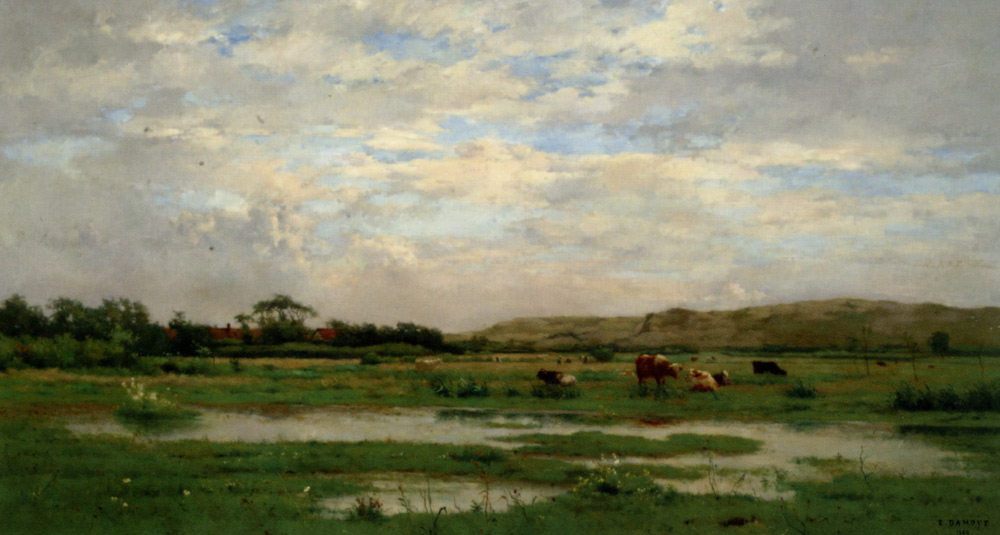 Prairies inondees ­ Pas de Calais (1880) – Pierre-Emmanuel Damoye Tablo