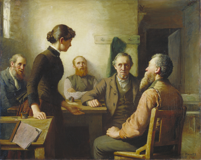 A Meeting of the School Trustees (1885) – Robert Harris Tablo