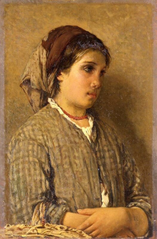 Bust of a peasant woman (1872) - Silvestro Lega Tablo