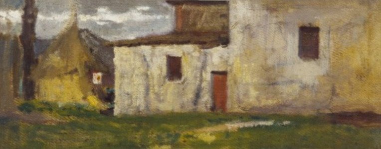 Farmhouses (1864) - Silvestro Lega Tablo