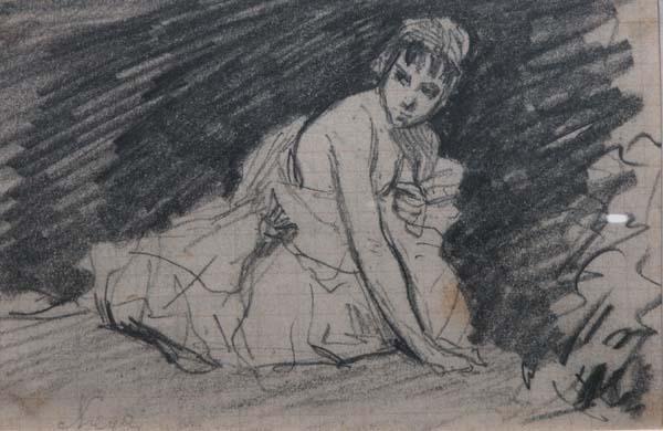 Figure of a woman - Silvestro Lega Tablo