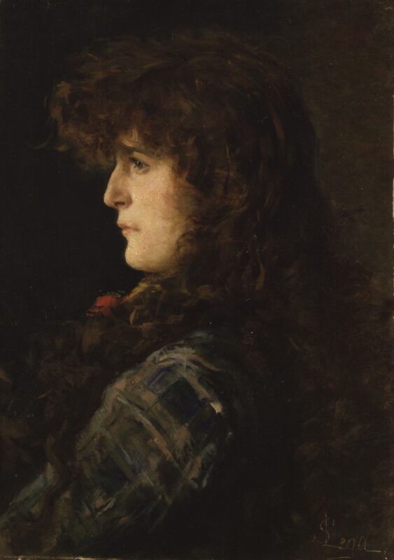 Head of a woman (1885) - Silvestro Lega Tablo