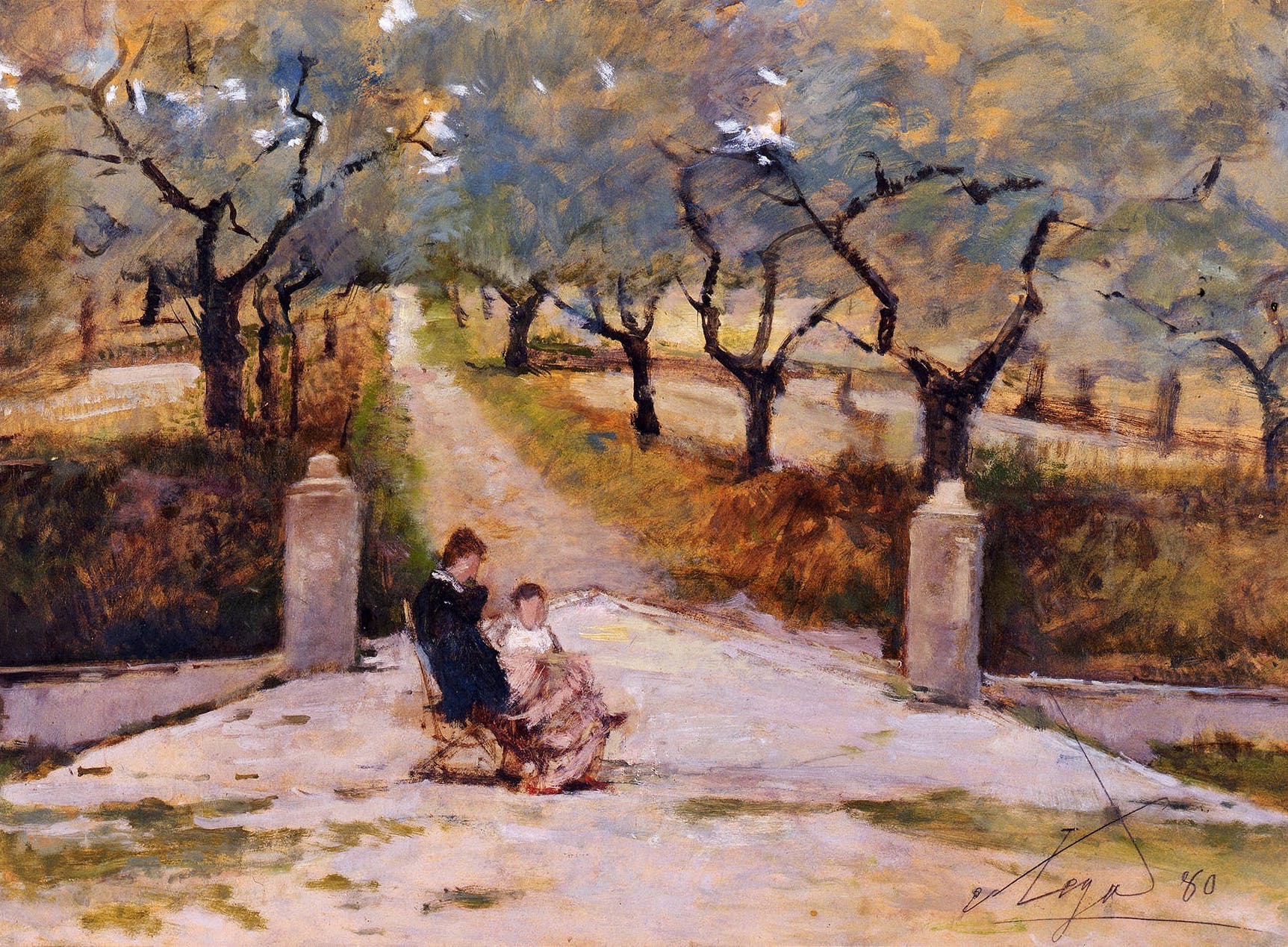 In the villa (1880) – Silvestro Lega Tablo