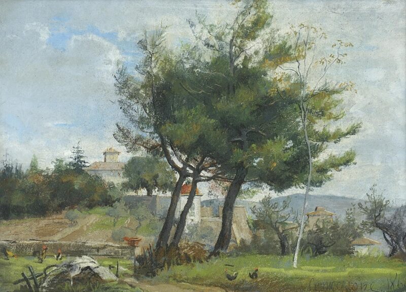 Landscape (1860) - Silvestro Lega Tablo