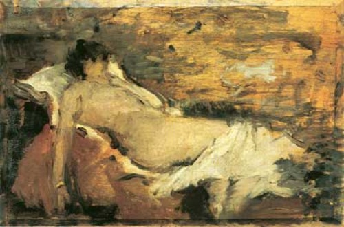 Nude of a woman – Silvestro Lega Tablo