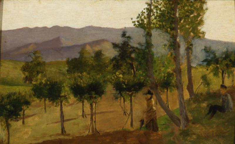 On vacation (1885) - Silvestro Lega Tablo