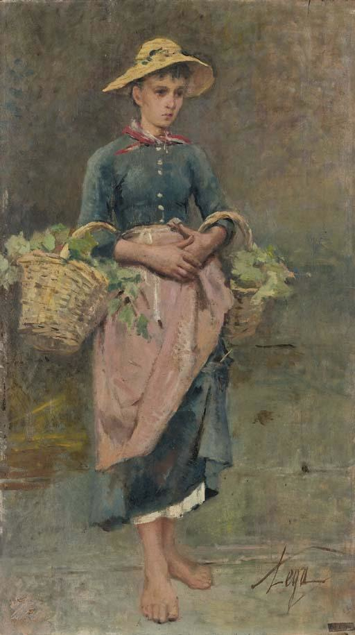 Peasant woman near Florence (1886) - Silvestro Lega Tablo