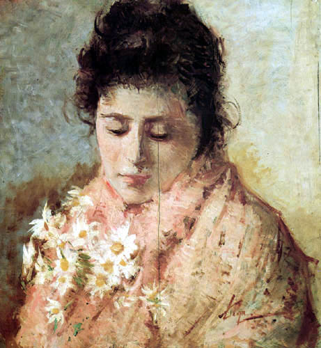 Portrait of a Lady (1882) - Silvestro Lega Tablo