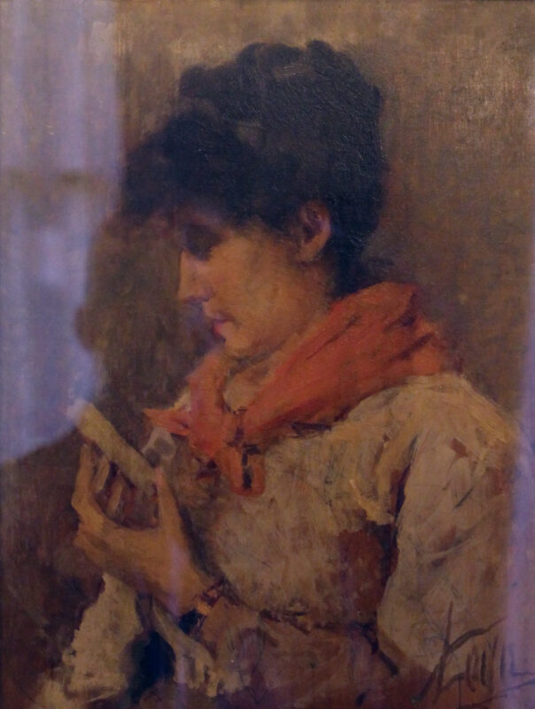 Portrait of a woman – Silvestro Lega Tablo