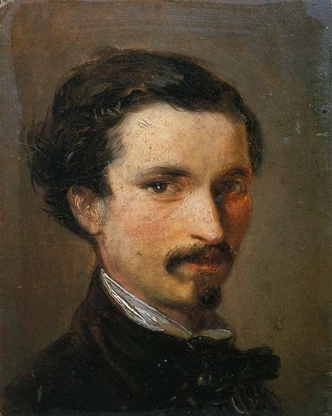 Self portrait (1860) - Silvestro Lega Tablo