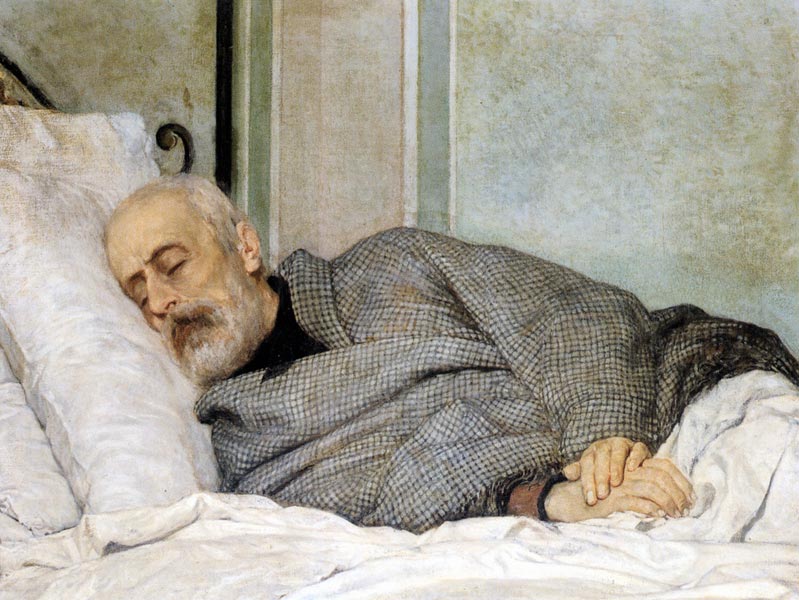 The Dying Mazzini (1873) - Silvestro Lega Tablo