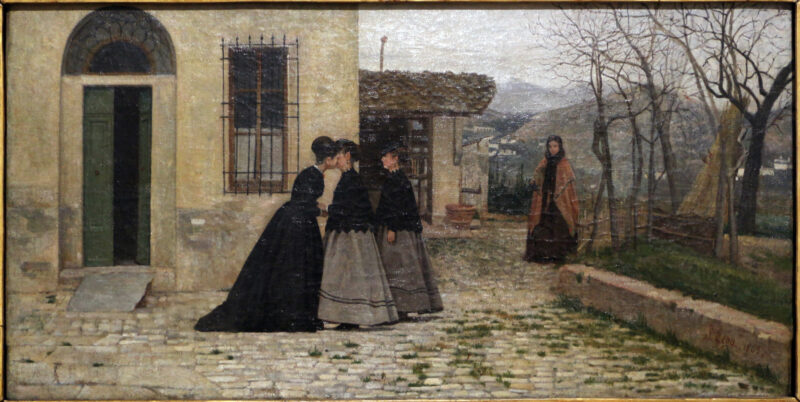 The Visit (1868) - Silvestro Lega Tablo