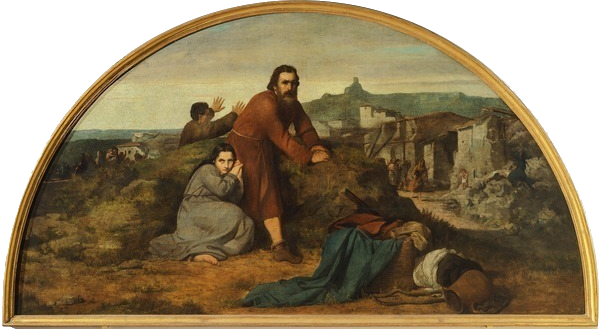 The earthquake (1863) - Silvestro Lega Tablo