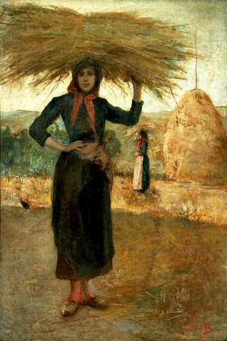 The hay picker (1890) - Silvestro Lega Tablo