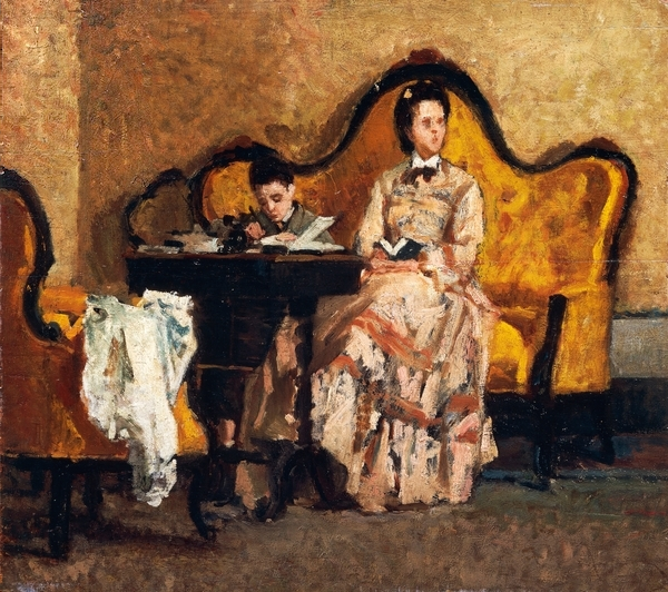 The homework (1875) – Silvestro Lega Tablo