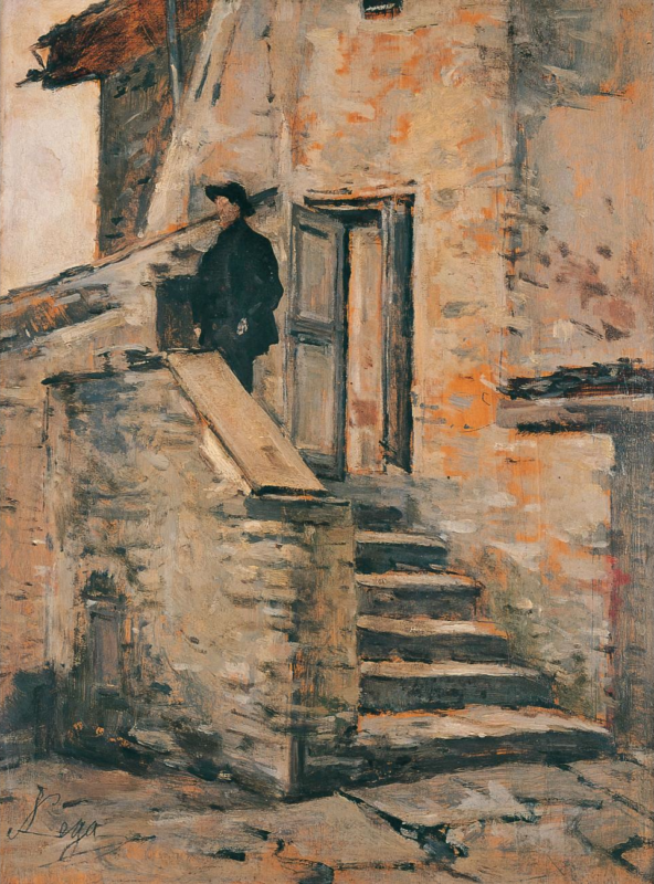The house of Don Giovanni Verità (1885) - Silvestro Lega Tablo