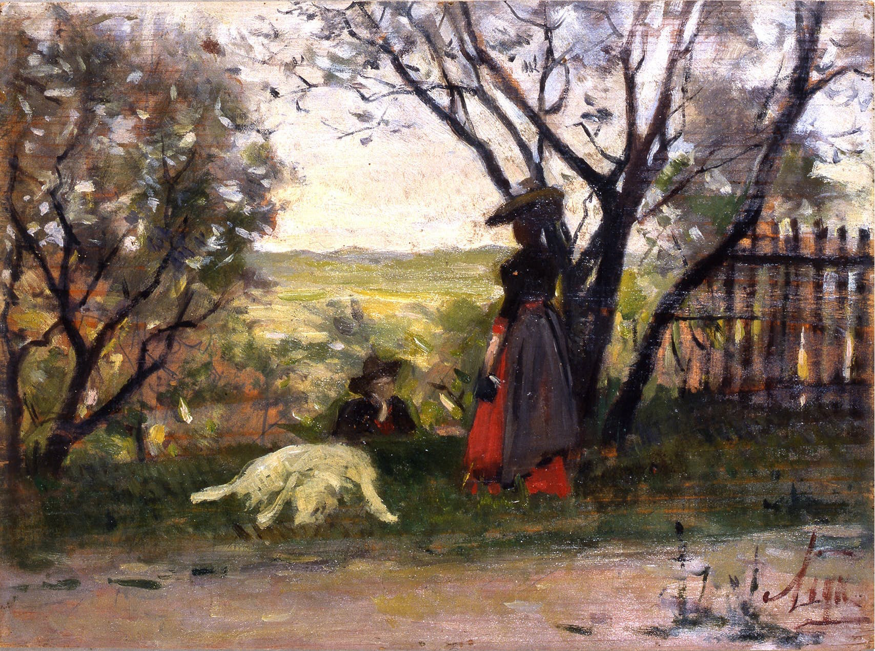 The landlady (1887) - Silvestro Lega Tablo