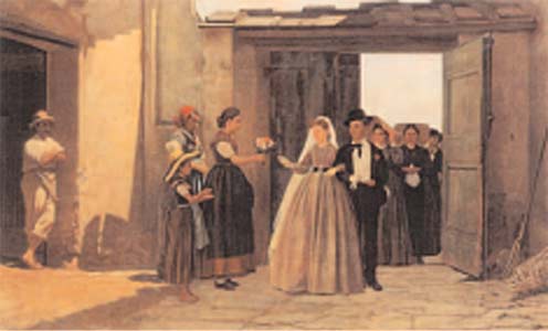 The newlyweds (1869) – Silvestro Lega Tablo