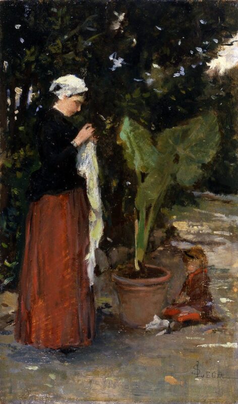 The owner of the farm (1880) - Silvestro Lega Tablo