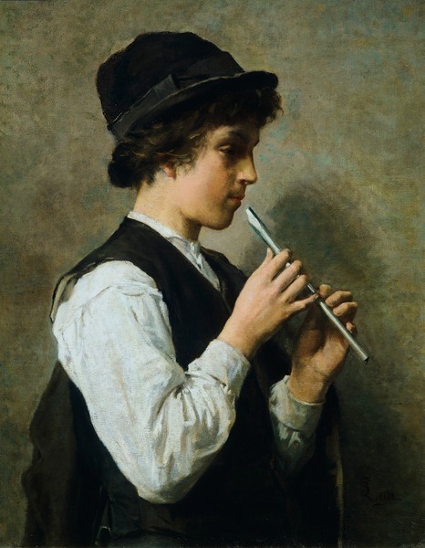 The piper (1878) - Silvestro Lega Tablo