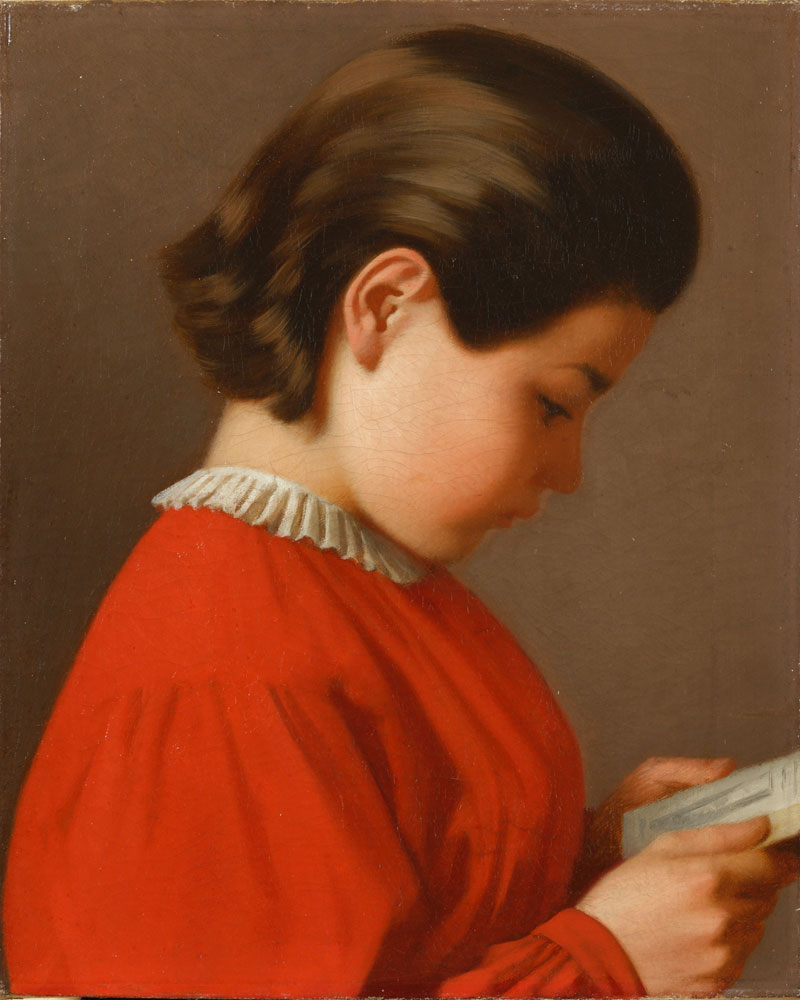 The red corset - Silvestro Lega Tablo