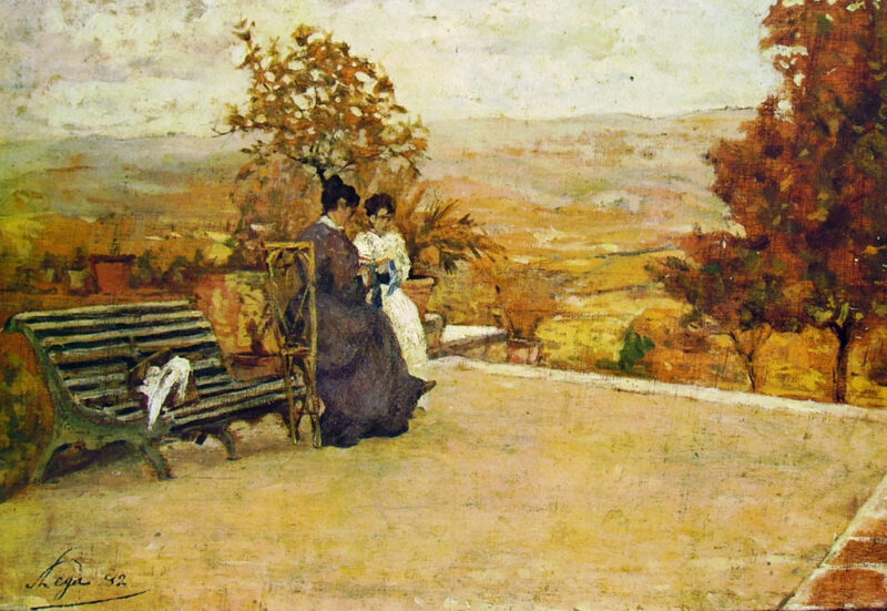 Villa Bandini at the Gabbro (1882) - Silvestro Lega Tablo