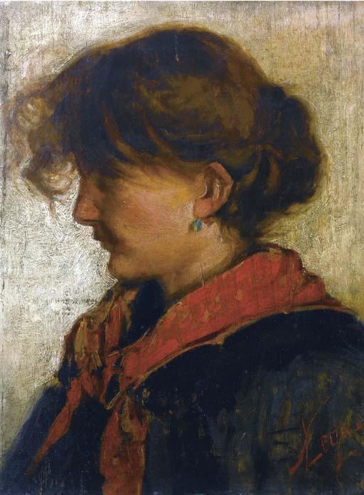 Young peasant woman – Silvestro Lega Tablo
