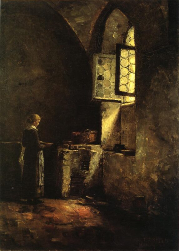 A Corner in the Old Kitchen of the Mittenheim Cloister (1883) – T. C. Steele Tablo