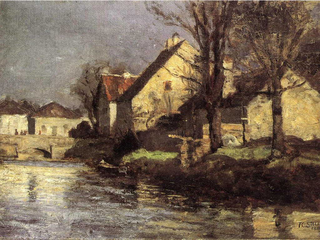 Canal, Schlessheim (1884) - T. C. Steele Tablo