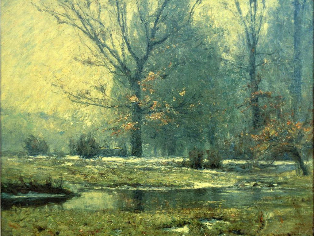 Creek in Winter (1899) - T. C. Steele Tablo