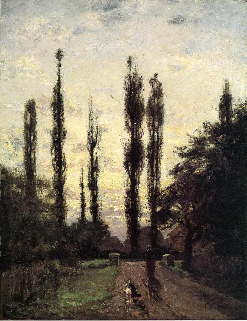 Evening, Poplars (1885) - T. C. Steele Tablo
