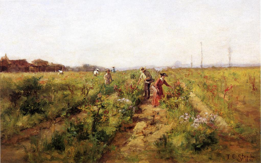 In the Berry Field (1890) - T. C. Steele Tablo