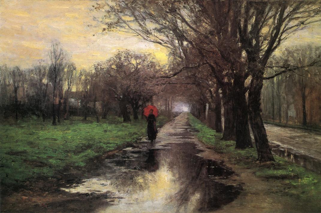 Meridian Street, Thawing Weather (1887) – T. C. Steele Tablo
