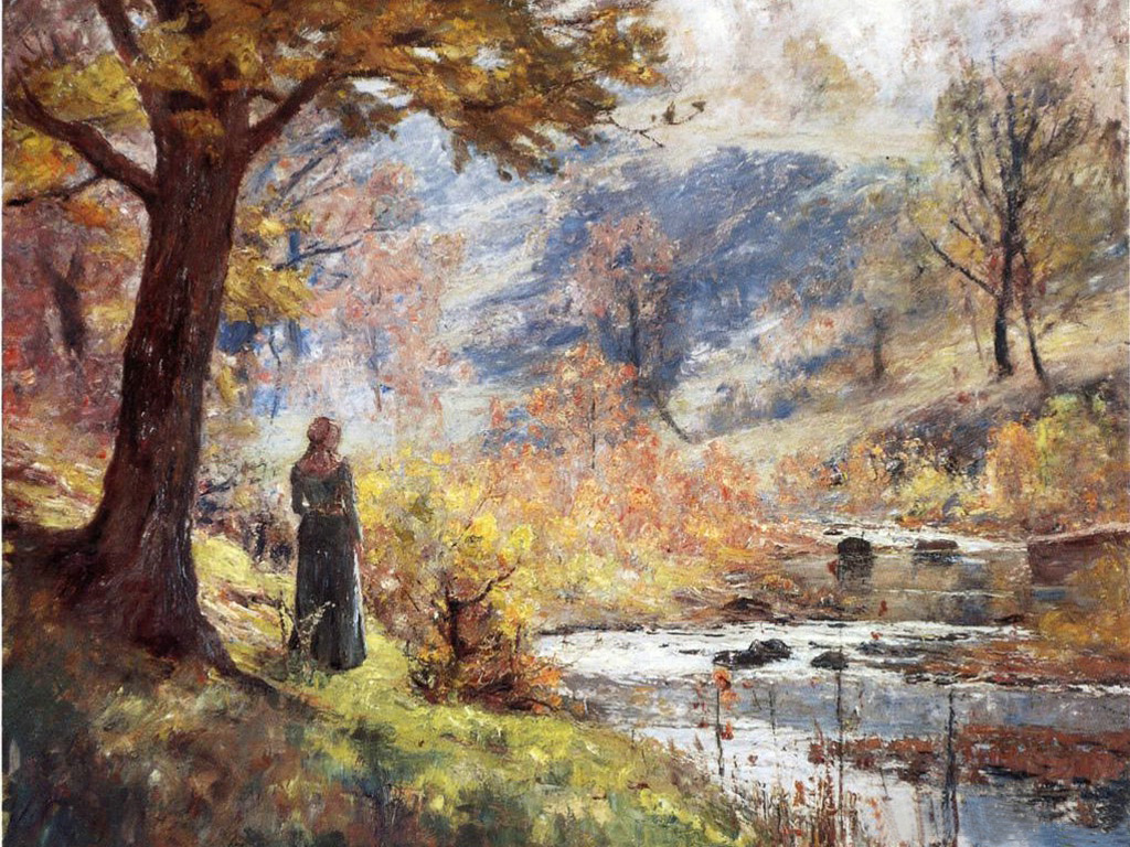 Morning by the Stream (1893) - T. C. Steele Tablo