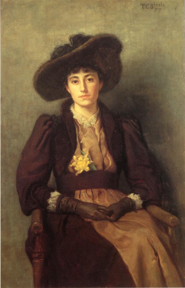 Portrait of Daisy (1891) - T. C. Steele Tablo