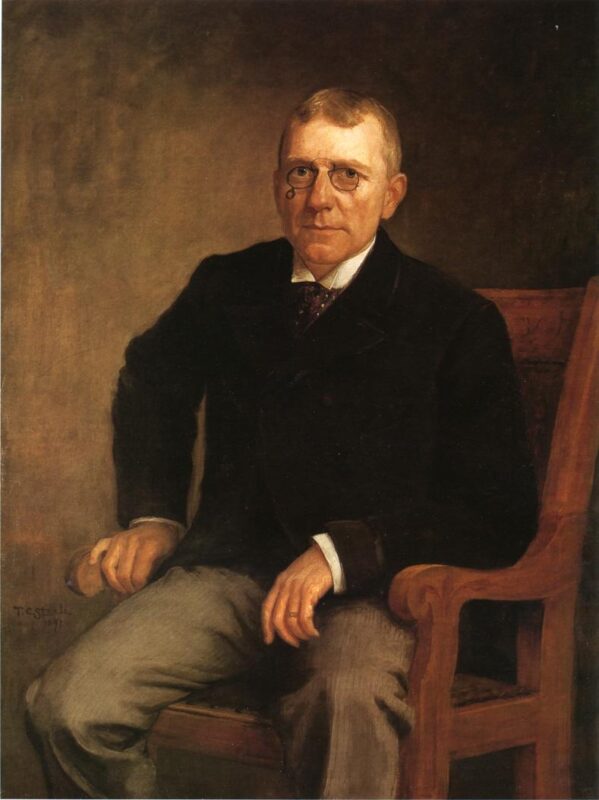 Portrait of James Whitcomb Riley (1891) - T. C. Steele Tablo