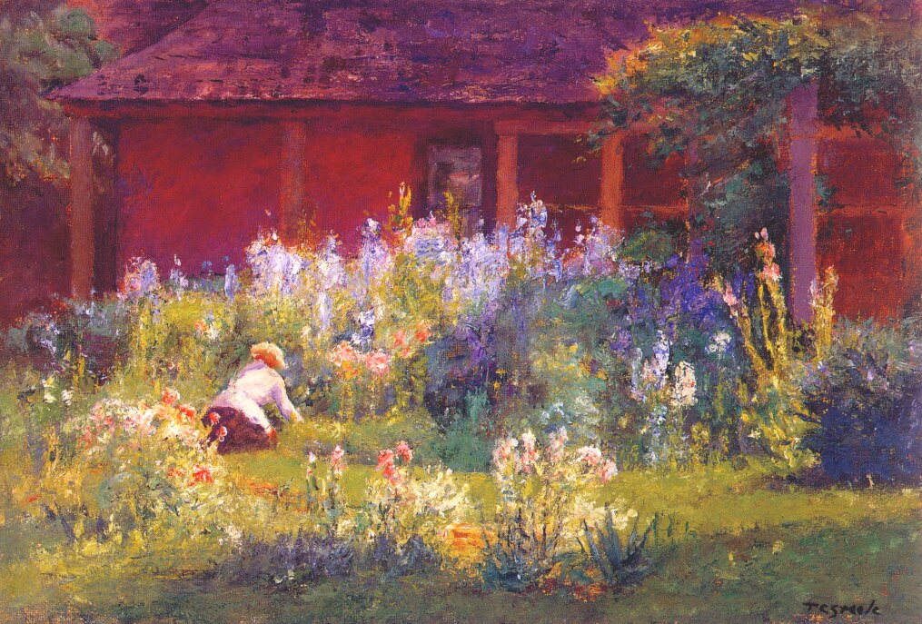 Selma in the Garden - T. C. Steele Tablo