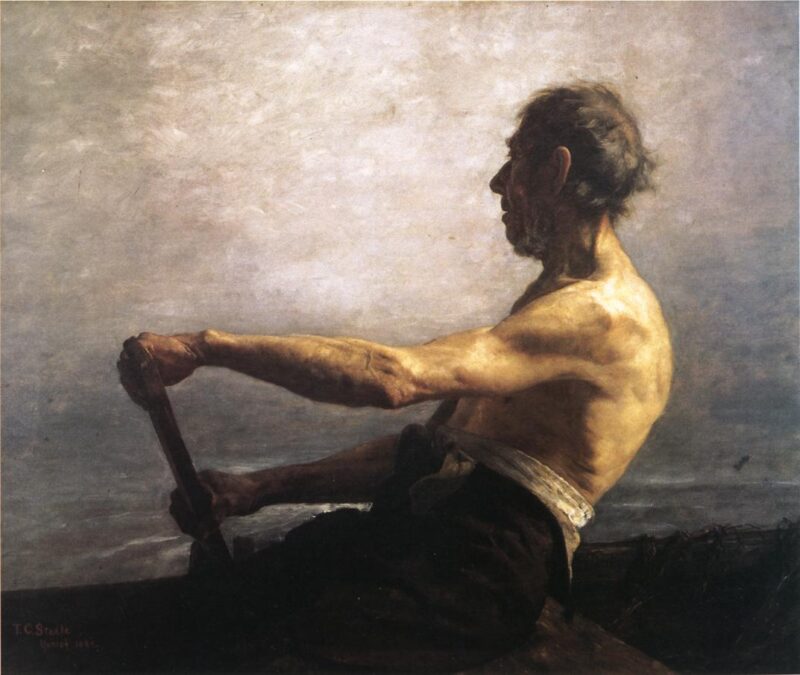 The Boatman (1884) - T. C. Steele Tablo